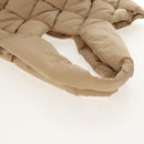 BOTTEGA VENETA Cassette Padded INTRECCIATO Bag Nylon Beige 670207 Auth sw1603M-8