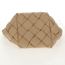 BOTTEGA VENETA Cassette Padded INTRECCIATO Bag Nylon Beige 670207 Auth sw1603M-6