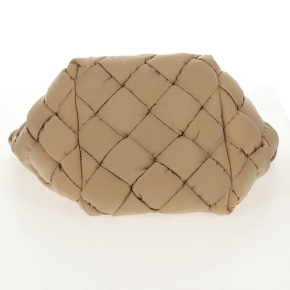BOTTEGA VENETA Cassette Padded INTRECCIATO Bag Nylon Beige 670207 Auth sw1603M