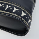 SAINT LAURENT Y Motif Hand Bag Leather 2way Navy Gold Auth sw1605-15