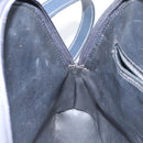 SAINT LAURENT Y Motif Hand Bag Leather 2way Navy Gold Auth sw1605-20