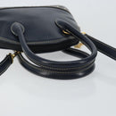 SAINT LAURENT Y Motif Hand Bag Leather 2way Navy Gold Auth sw1605-7
