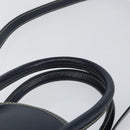 SAINT LAURENT Y Motif Hand Bag Leather 2way Navy Gold Auth sw1605-8