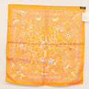 HERMES Gavroche 45 Scarf ""Peuple du Vent"" Silk Orange Auth sw1607-7
