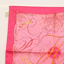 HERMES Carre 40 Scarf ""Effluves"" Silk Fuchsia Auth sw1608-2