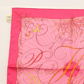 HERMES Carre 40 Scarf ""Effluves"" Silk Fuchsia Auth sw1608 - 0