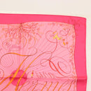 HERMES Carre 40 Scarf ""Effluves"" Silk Fuchsia Auth sw1608-3