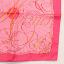 HERMES Carre 40 Scarf ""Effluves"" Silk Fuchsia Auth sw1608-5