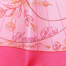 HERMES Carre 40 Scarf ""Effluves"" Silk Fuchsia Auth sw1608-6