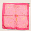HERMES Carre 40 Scarf ""Effluves"" Silk Fuchsia Auth sw1608-9
