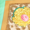 HERMES Carre 90 Scarf ""CASQUES et PLUMETS"" Silk Green Auth sw1609-12