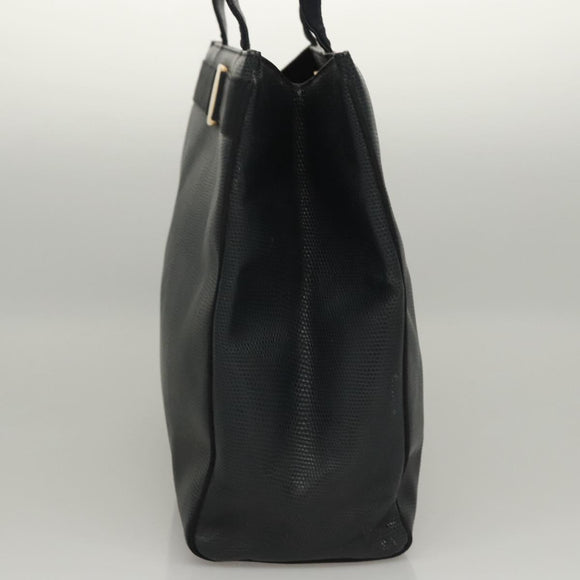 Salvatore Ferragamo Tote Bag Embossed Leather Navy Auth sw161