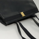 Salvatore Ferragamo Tote Bag Embossed Leather Navy Auth sw161-6