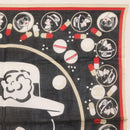 CHANEL COCO Mark Scarf Cotton Black CC Auth sw1610-3