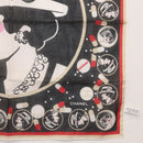 CHANEL COCO Mark Scarf Cotton Black CC Auth sw1610-5