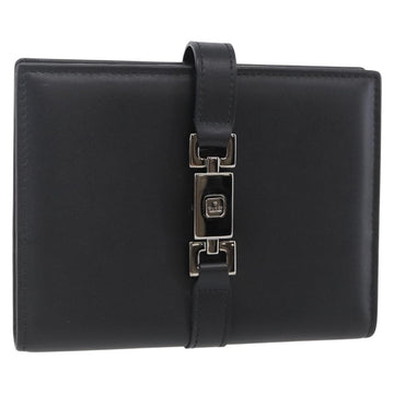 GUCCI Jackie Day Planner Cover Leather Black Silver 29966 1147 Auth sw1611