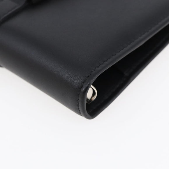 GUCCI Jackie Day Planner Cover Leather Black Silver 29966 1147 Auth sw1611