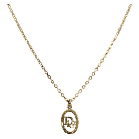 Christian Dior Necklace metal Gold Auth sw1616