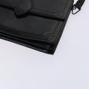 SAINT LAURENT Shoulder Bag Leather Embossed Black Auth sw162-9