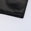 SAINT LAURENT Shoulder Bag Leather Embossed Black Auth sw162-15