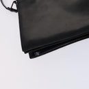 SAINT LAURENT Shoulder Bag Leather Embossed Black Auth sw162-16