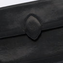 SAINT LAURENT Shoulder Bag Leather Embossed Black Auth sw162-17
