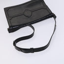 SAINT LAURENT Shoulder Bag Leather Embossed Black Auth sw162-7