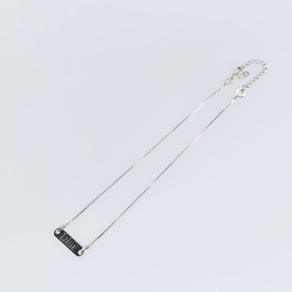 Christian Dior Necklace metal Silver Auth sw1623