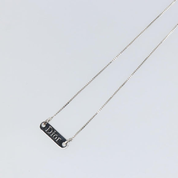 Christian Dior Necklace metal Silver Auth sw1623