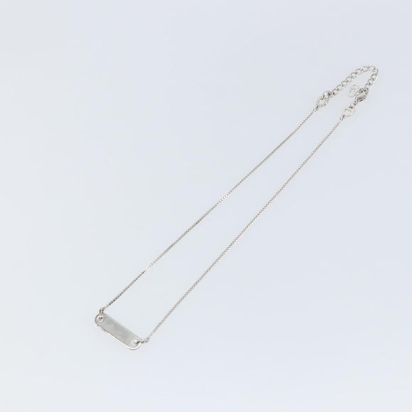 Christian Dior Necklace metal Silver Auth sw1623