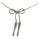 Christian Dior Choker metal Silver Auth sw1624-1