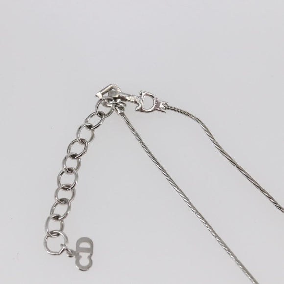 Christian Dior Choker metal Silver Auth sw1624