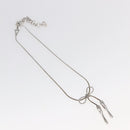 Christian Dior Choker metal Silver Auth sw1624-2