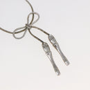 Christian Dior Choker metal Silver Auth sw1624-4