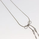 Christian Dior Choker metal Silver Auth sw1624-5