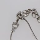 Christian Dior Choker metal Silver Auth sw1624-7