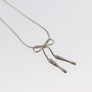 Christian Dior Choker metal Silver Auth sw1624-9