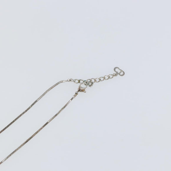 Christian Dior Necklace metal Silver Auth sw1626