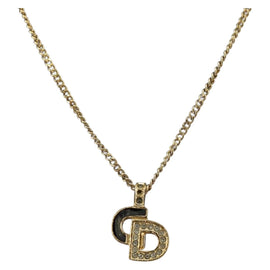 Christian Dior Necklace metal Gold Auth sw1633