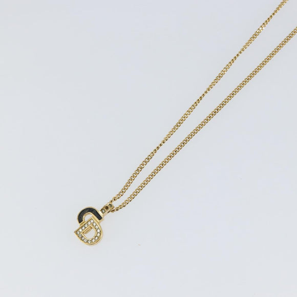 Christian Dior Necklace metal Gold Auth sw1633