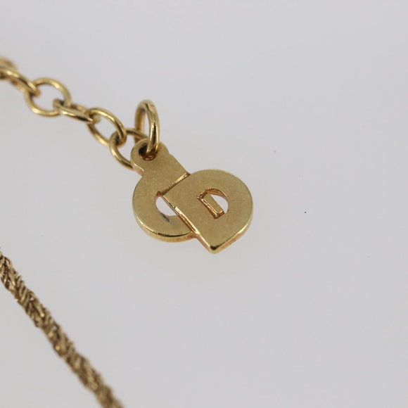 Christian Dior Necklace metal Gold Auth sw1634