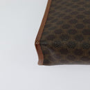 CELINE Macadam Canvas Shoulder Bag PVC Leather Brown Gold Auth sw164-16