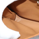 CELINE Macadam Canvas Shoulder Bag PVC Leather Brown Gold Auth sw164-20