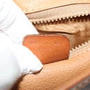 CELINE Macadam Canvas Shoulder Bag PVC Leather Brown Gold Auth sw164-12