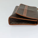 CELINE Macadam Canvas Shoulder Bag PVC Leather Brown Gold Auth sw164-4