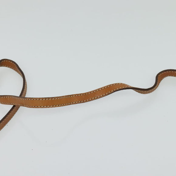 CELINE Macadam Canvas Shoulder Bag PVC Leather Brown Gold Auth sw164