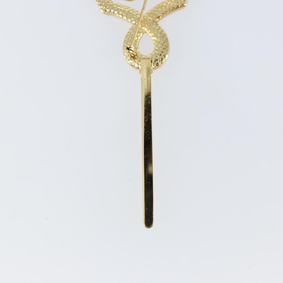 Christian Dior Brooch metal Gold Auth sw1641