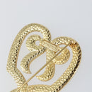 Christian Dior Brooch metal Gold Auth sw1641-8