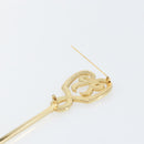 Christian Dior Brooch metal Gold Auth sw1641-9