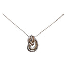TIFFANY&Co. 18K Yellow Gold Twist Knot Necklace Ag925 Silver Auth SW1642-1